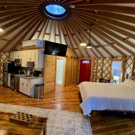 Gray Yurt in Hocking