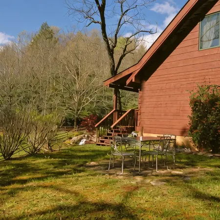 Private Equestrian Estate - Log Cabin Ovrlooking Pond, Stream & Waterfall