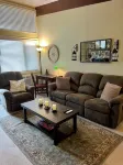 Steps to slopes at Bryce Resort! Family-sized condo with balcony and fireplace