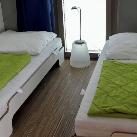 House on the Havelbogen directly on the water with canoe and jetty, garden apartment