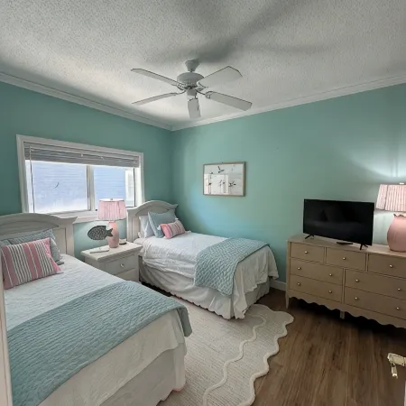 Relax with the Whole Family at This Peaceful Condo Steps from the Ocean.