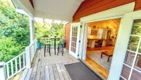 Incredible fenced in dog friendly cottage in downtown Brevard with hot tub!