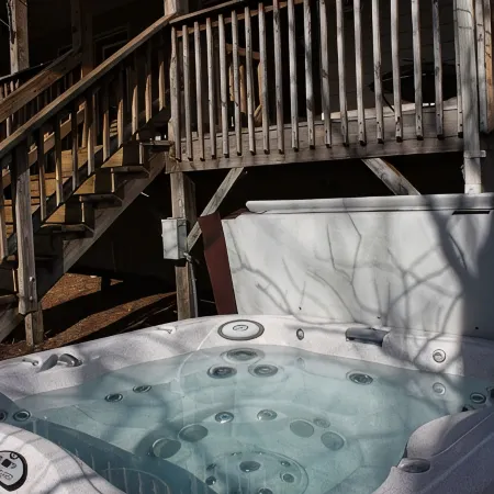 Relaxing retreat on Otter Falls with views of Grandfather Mountain.