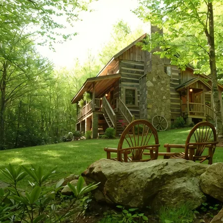 Sleepy Creek-Antique Log Cabin/4 Acre/Bold Stream/Near Boone and BR Pkwy/Firepit