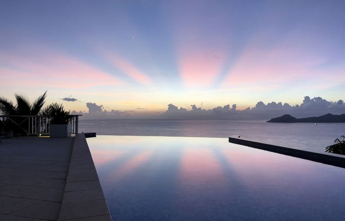 Secluded, exclusive, totally private luxury villa overlooking the prettiest bay.