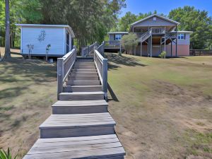 House w/ Dock + Slide Situated on Lake Sinclair!