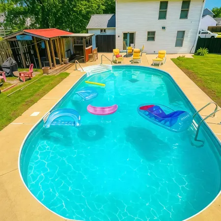 Quiet Getaway with pool and full of amenity backyard!