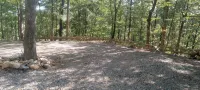 HICKORY HIDEOUTThe cabin is surrounded by a large area of trees for privacy