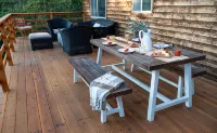 Secluded 1 acre Mountain Home - Hot Tub, 3 Decks & Direct National Forest Access - balcony