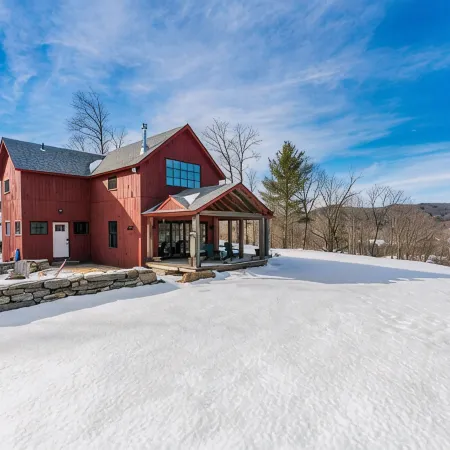Sweeping Vermont Views from A Private, Designer, Ascutney Cabin