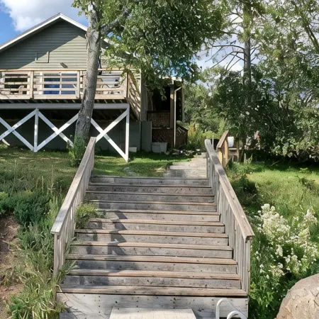 Pristine  views in peaceful bay on 5 Lake Chain.  pontoon rental available
