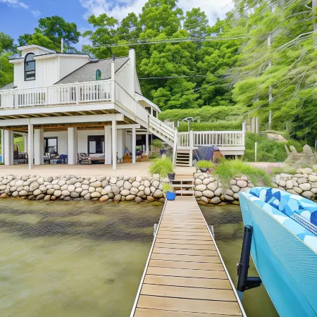 Updated Glen Arbor Cottage on Lake: Dock & Mooring