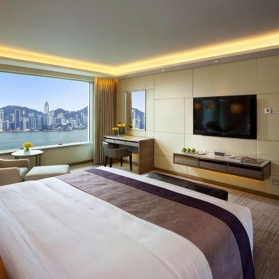維多利亞港套房 大床 香港海景嘉福洲際酒店優惠