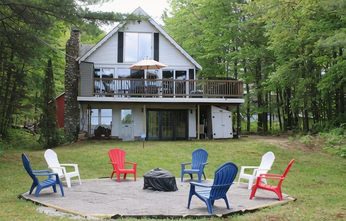 Lake view home with water access