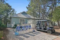 30A Beach Bungalow in Inlet: Steps from Sea, Pool with Golf Cart & Cruiser Bikes