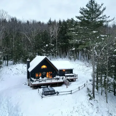 Cabin w/ Mountain Views, Hot Tub, AC, Pet + Family Friendly, WFH, Fireplace