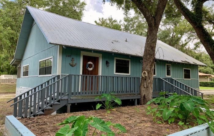 Rustic newly remodeled River House on working fish house property . Gulf access