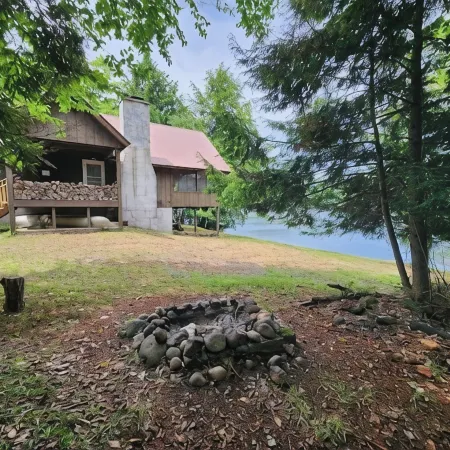 Beautiful house on the lake with a boat launch.