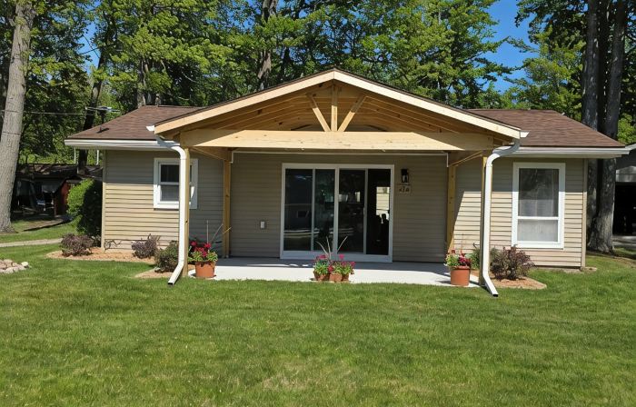Centrally located, four season retreat w/firepit and lakeview.
