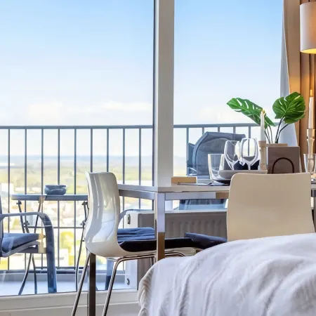 Primero Top-Apartment I 35qm Balcony Great View 22fl. I Center Kongress