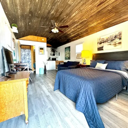 Cozy Lake Front Studio Cabin - Wifi/AC/Queen Bed/Twin Sleeper/Lake View- Cabin 3