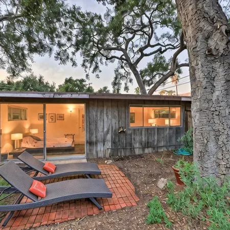Mid-Century Steps from Miramar Beach, Private Fenced Garden in Montecito