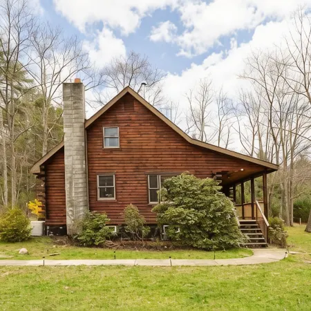 Log Cabin at the Goat Sanctuary, Healing for Humans and Animals