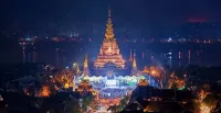 He Pu Mu Bai CREAMCAKE Resort hotel(Xishuangbanna jinghongGaozhuang Star Night Market) - Mountain view