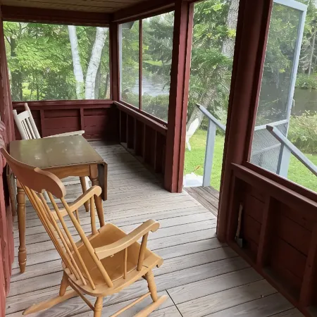 Waterfront cabin with access to Long Lake and Mud Lake.