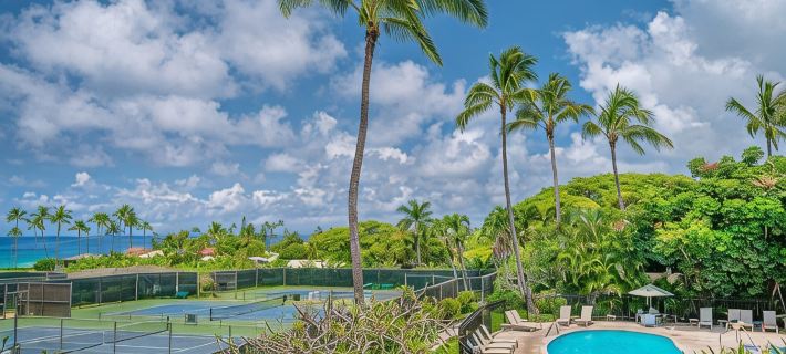 Poipu Ocean View + AC!  2 Pools & 3m Walk to Beach Along Greenbelt. Hotels in Koloa