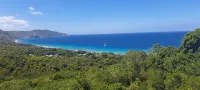 Quiet hillside villa with expansive sea, beach, and mountain views...