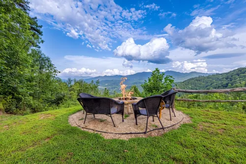 STUNNING MTN / RIVER VIEWS! 4bed/ 3bath  Hot tub, Firepit <15 min to Bryson City - Gym