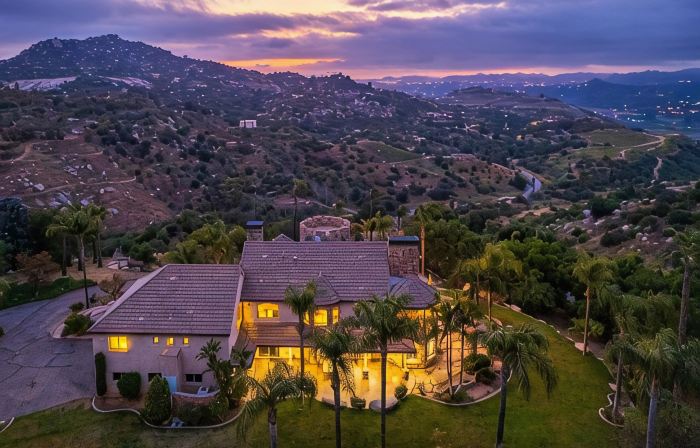 Castle on a hill, breathtaking views, surrounded with pools, trees, and lawn