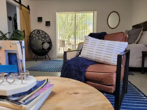 Modern & elegant desert highway with quick access to hiking!