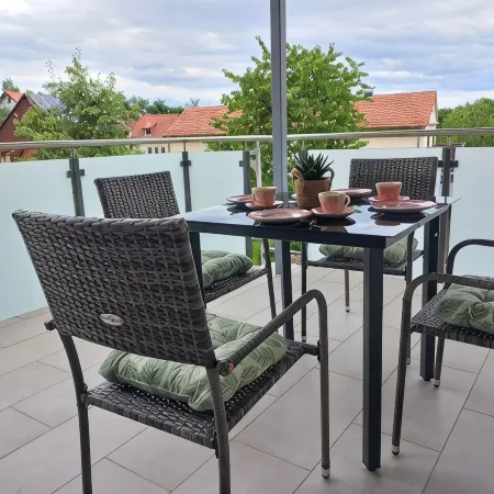 Gemütliche Ferienwohnung im Odenwald mit Großem Balkon