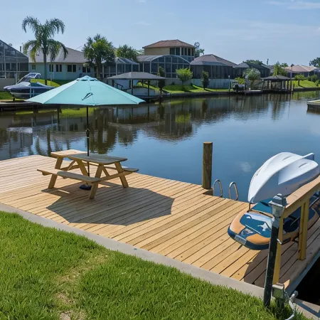 Five Star 3Bd Waterfront Canal Home w/ Private Pool/Spa & Boat Dock.