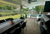 Heated Pool House with Wi-Fi parking available BBQ GRILL(private duplex house) - Wi-Fi