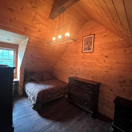 Charming cabin in wonderful New Sweden with 80 acres of woods and trails