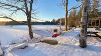 Lakefront Log Home 12 feet Away from Lake