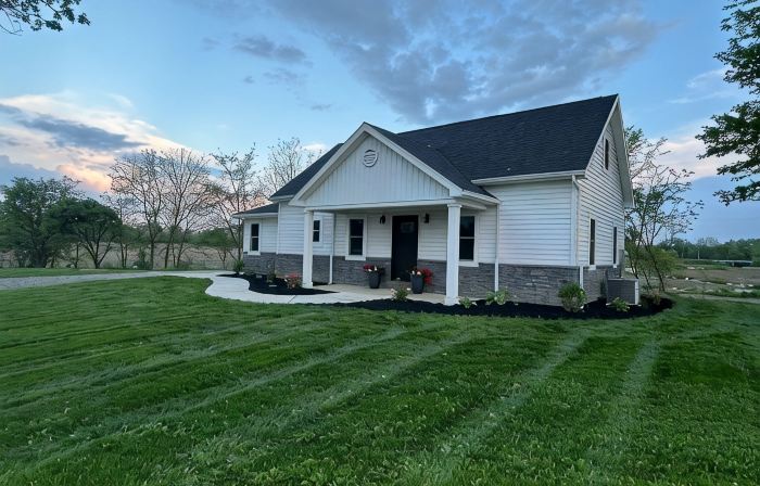 Koop Creek Home.  A charming, quiet country home near St. Mary's and New Bremen.