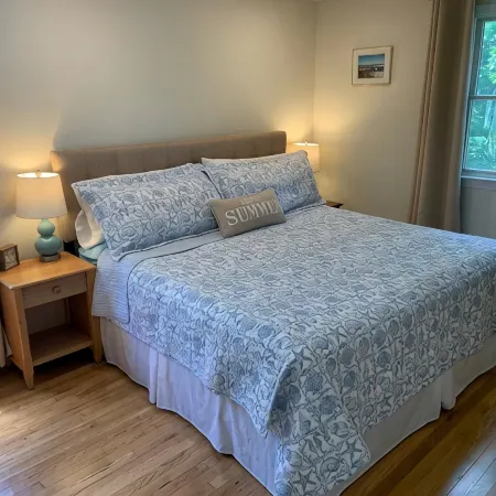 Centrally located home with patio, a/c included, walking distance from town.