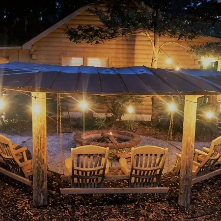 Secluded, peaceful Coastal Log Cabin with hot tub.