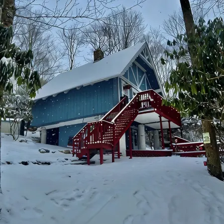Blue Ridge Mountains Getaway Cabin • Skiing • Firepit • Outdoor Theater