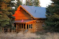 Unique Alaskan Log Home in Trees & Wild Flowers on 14-Acre Private Homestead.