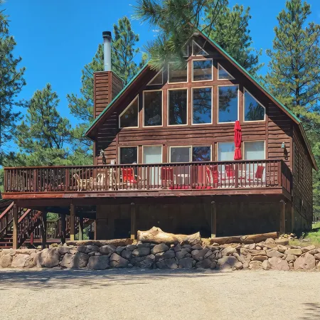 Nestled in the pines on 2 acres, secluded, close-to-nature house. Pet-Friendly!