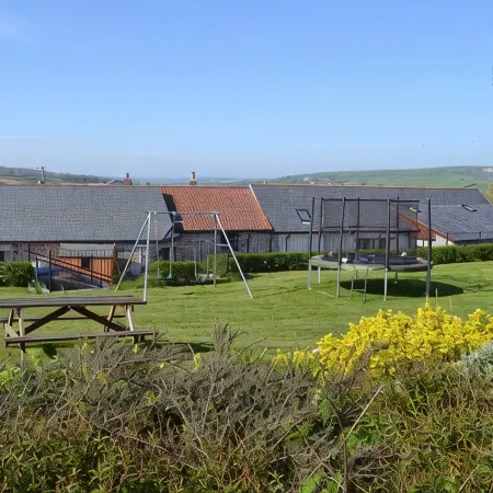 Converted barn with hot tub in north devon