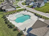 Tim's Ford Lake house in Twin Creeks.  Pool, Lake Balcony, Firepit, Hot Tub - Wifi