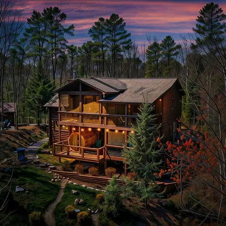 Spring Break for Families in Br with Sauna, Hot Tub, Firepit & Amazing Views