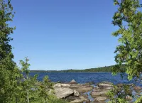 Log Cabin On Quiet Wilderness Lake In Downeast Lakes Region Of Maine - 샬레 호텔