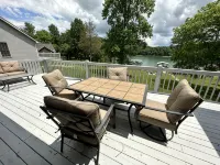 Spacious Lake house with Double Boat Dock & Gently Sloping Lot